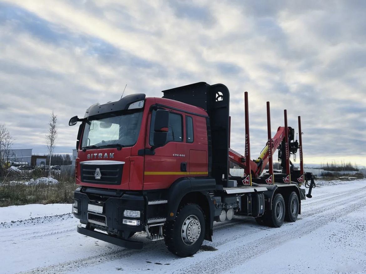 Сортиментовоз SITRAK C7H с КМУ Велмаш ВМ10-86