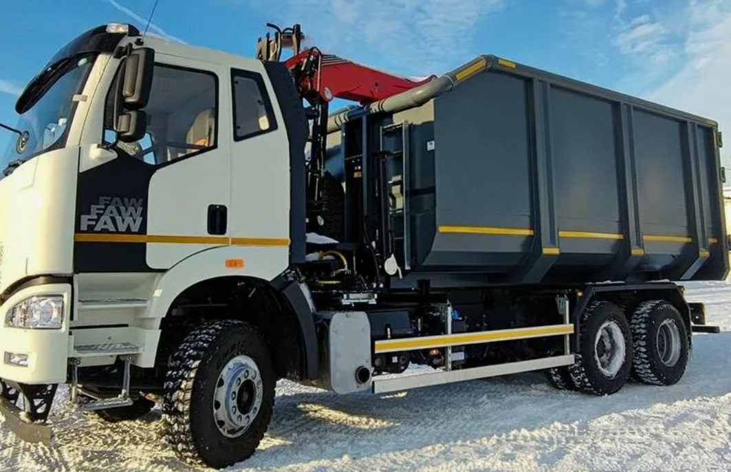 Ломовоз faw j6 КМУ МАЙМАН  100S (ММ-100)